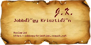 Jobbágy Krisztián névjegykártya